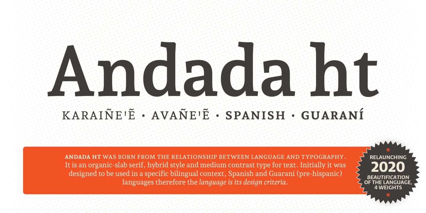 Schriftart Andada ht Pro